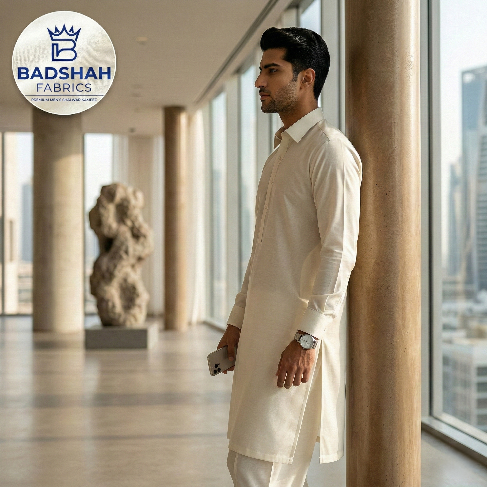 Imperial Boski Signature Unstitched Suit | Premium Off-White Menswear