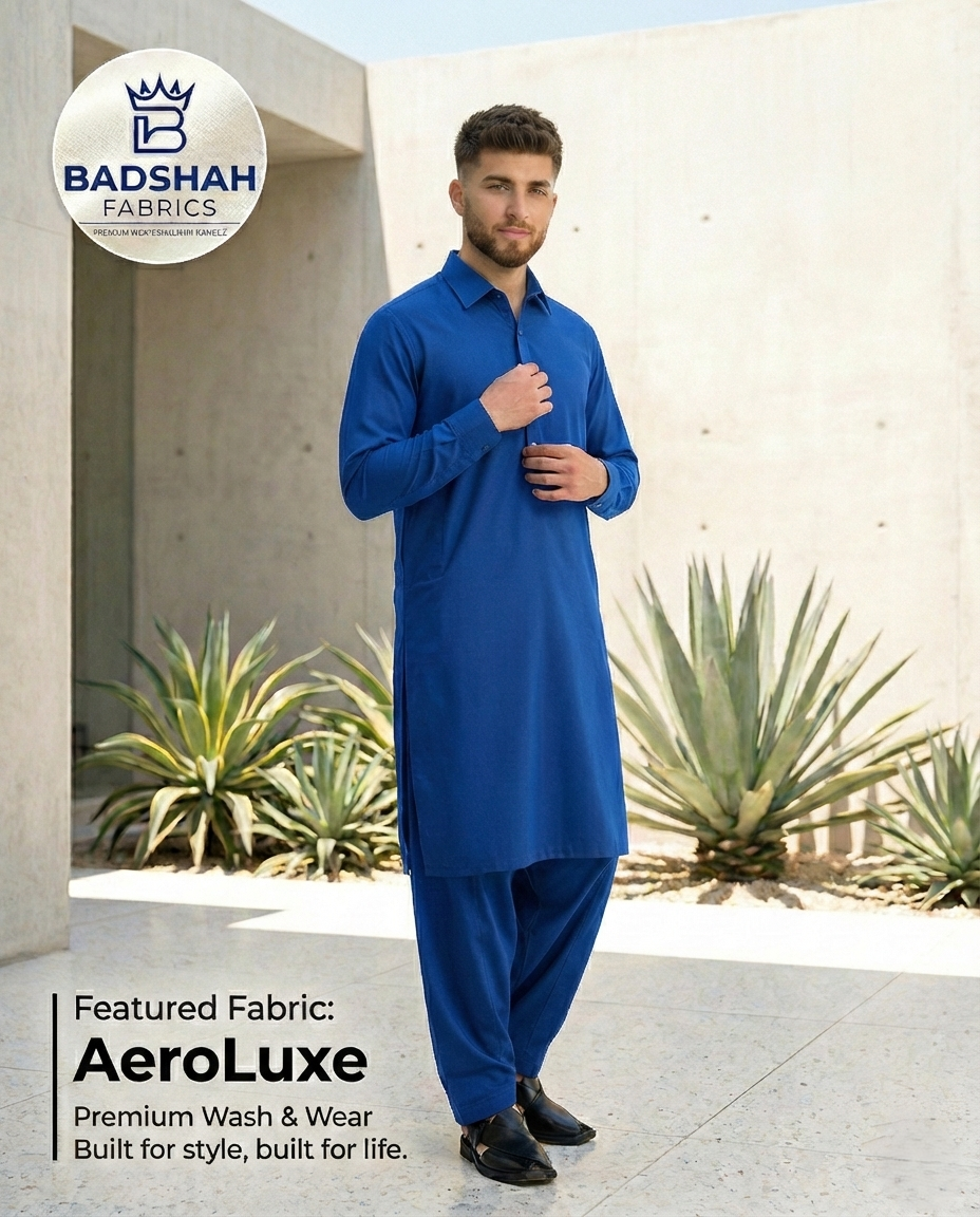 The AeroLuxe Unstitched Suit | Premium Wash & Wear in Cobalt Blue
