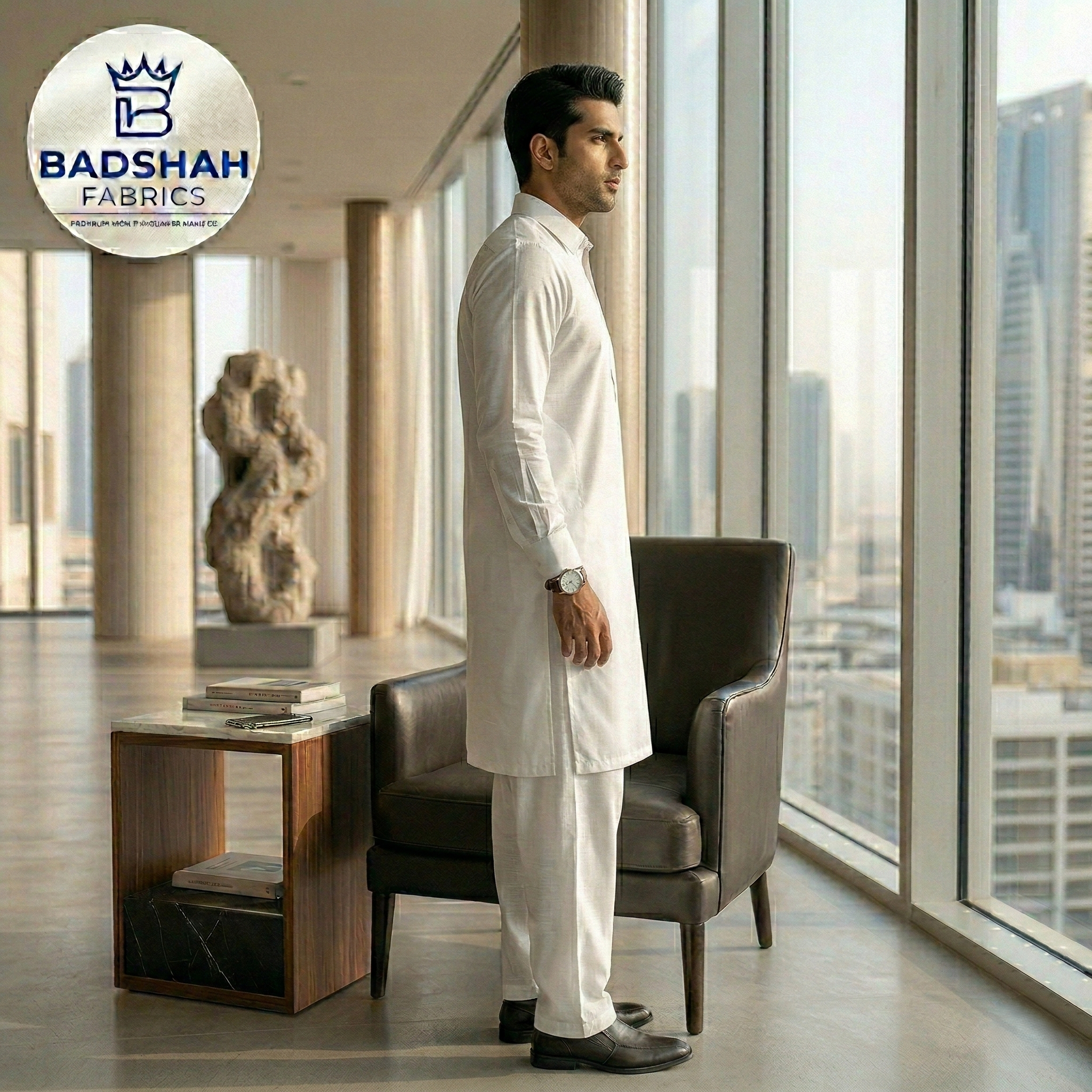 Imperial Boski Signature | Premium Pristine White Unstitched Suit