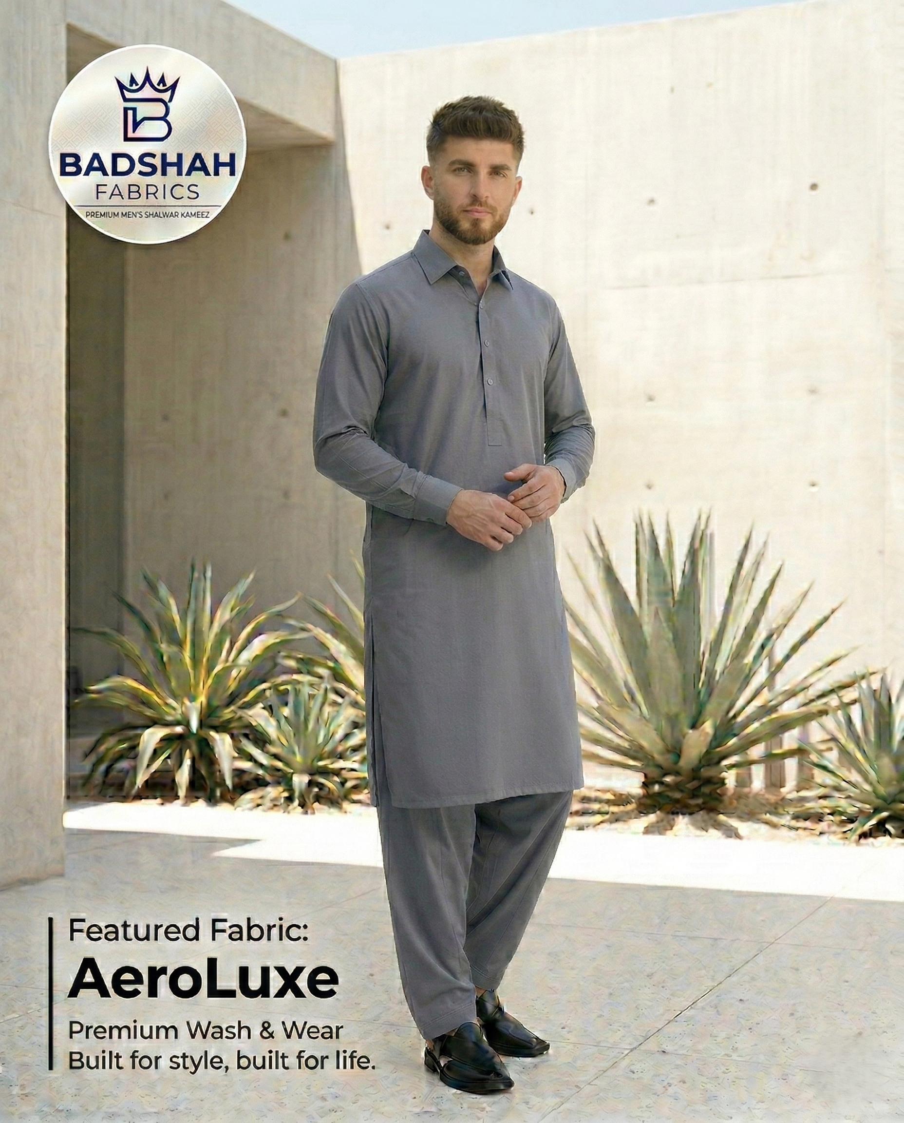 The AeroLuxe Unstitched Suit | Premium Wash & Wear in Titanium Grey