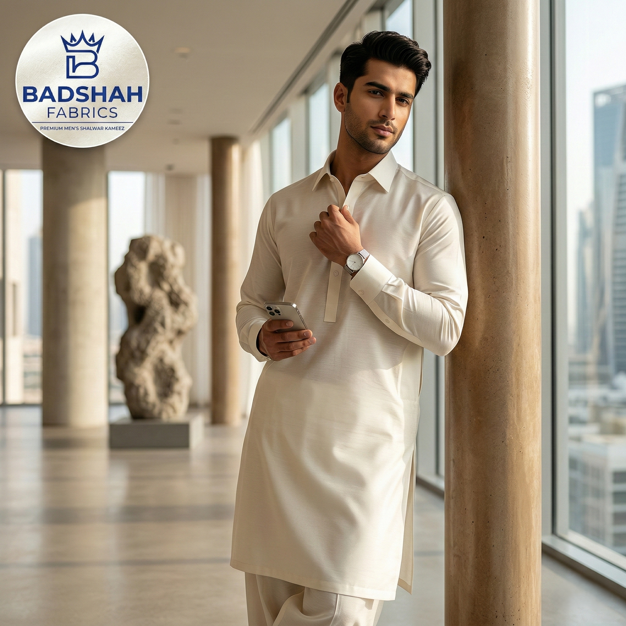 Imperial Boski Signature Unstitched Suit | Premium Off-White Menswear