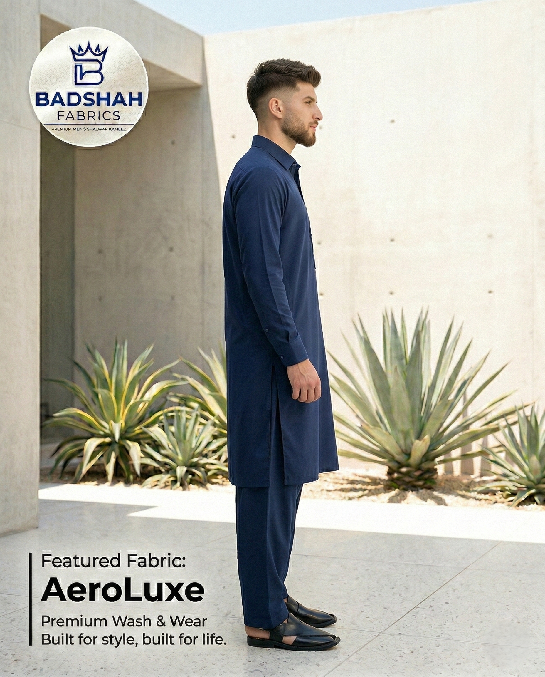 The AeroLuxe Unstitched Suit | Premium Wash & Wear in Midnight Navy